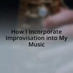 How I Incorporate Improvisation into My Music