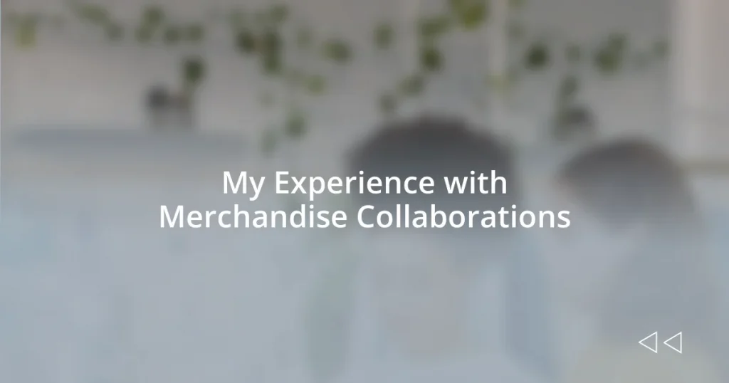 My Experience with Merchandise Collaborations