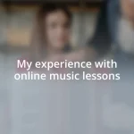 My experience with online music lessons