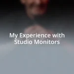 My Experience with Studio Monitors