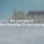 My Journey in Merchandise Dropshipping