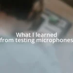 What I learned from testing microphones